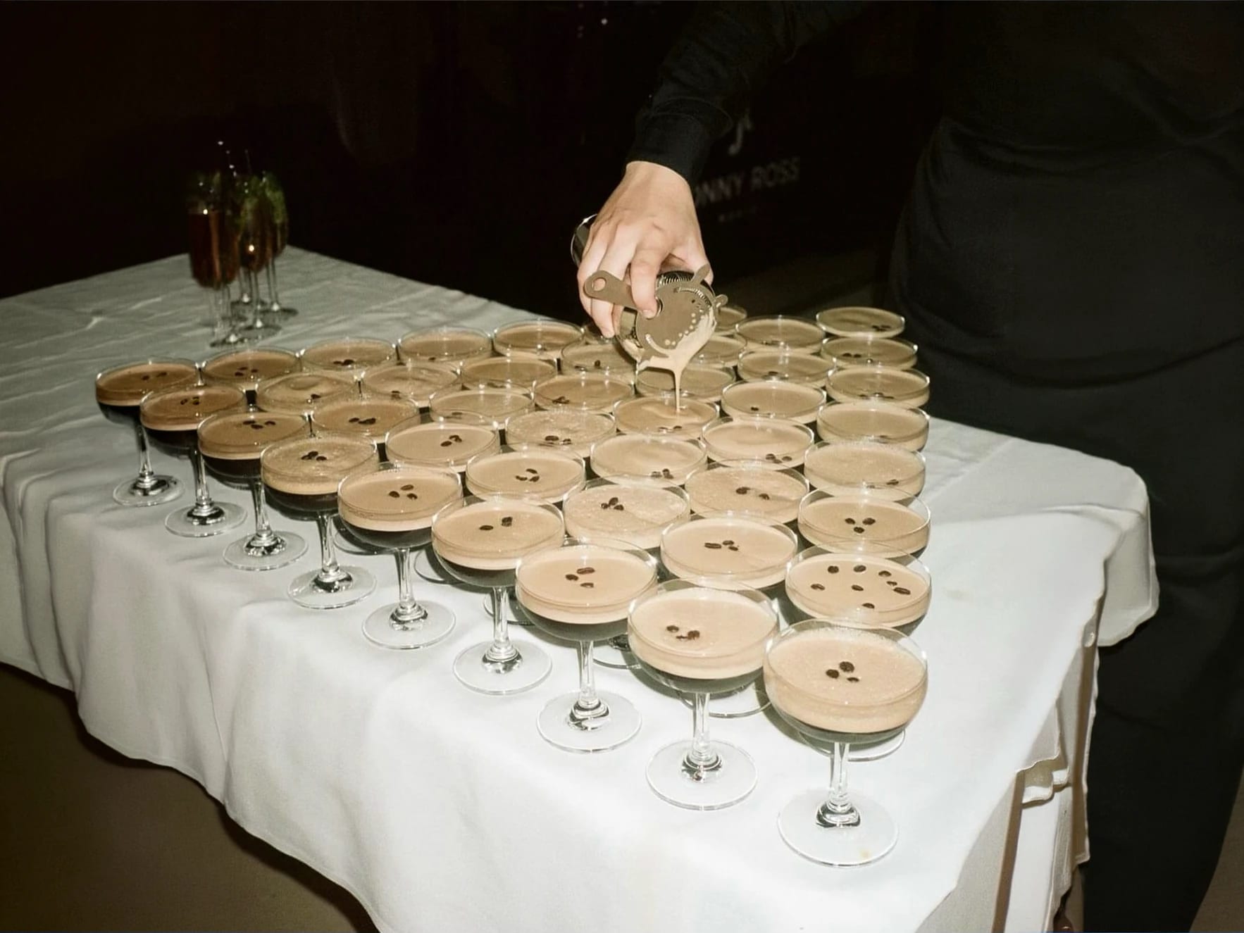 Coupes set out before an event